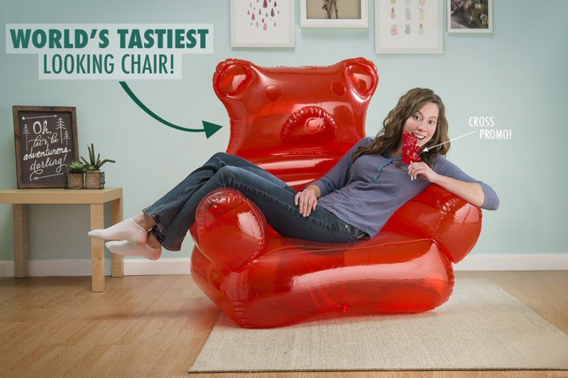 stuffed bear chair