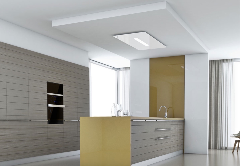 Pando E 240 Ceiling Range Hood Blends Into The Surroundings Homecrux