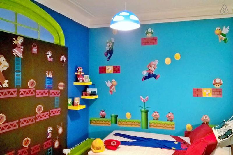 Super Mario Themed Room Takes You To The Retro Gaming Paradise