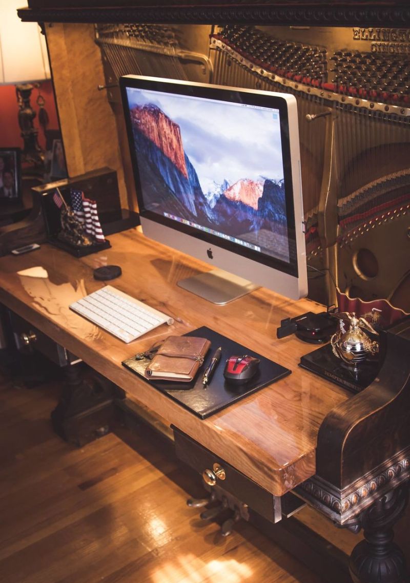 This Guy Repurposed Old Piano Into A Functional Desk