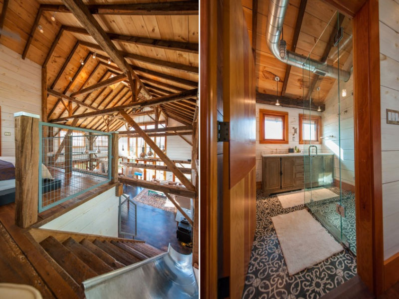 Stair With Slide Turns Restored Barn Into Playground