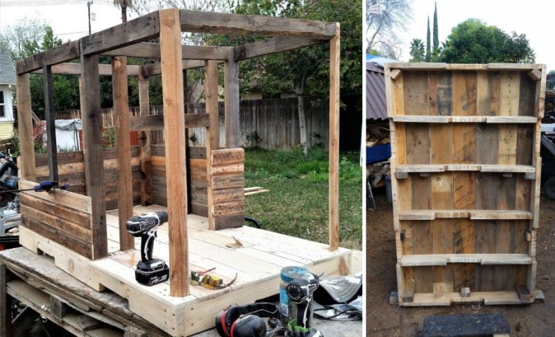 This Large Pallet Doghouse can be Turned into a Kids 