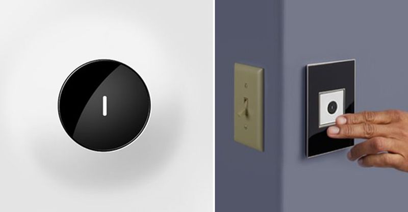 modern black light switch legrand