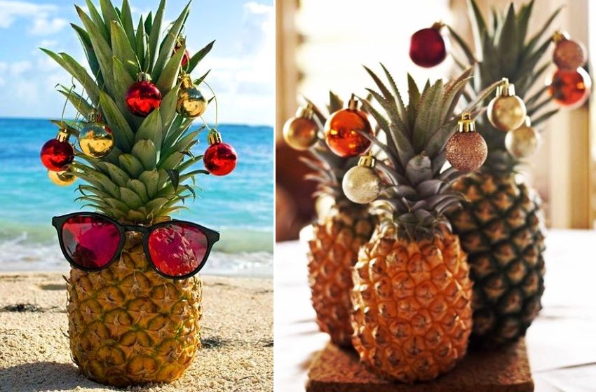 Pineapple Christmas Tree On Dining Room Table