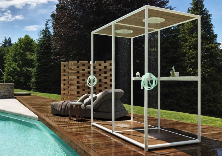 Zucchetti Kos Outdoor Shower Cabin Offers Five Star Bathing Experience