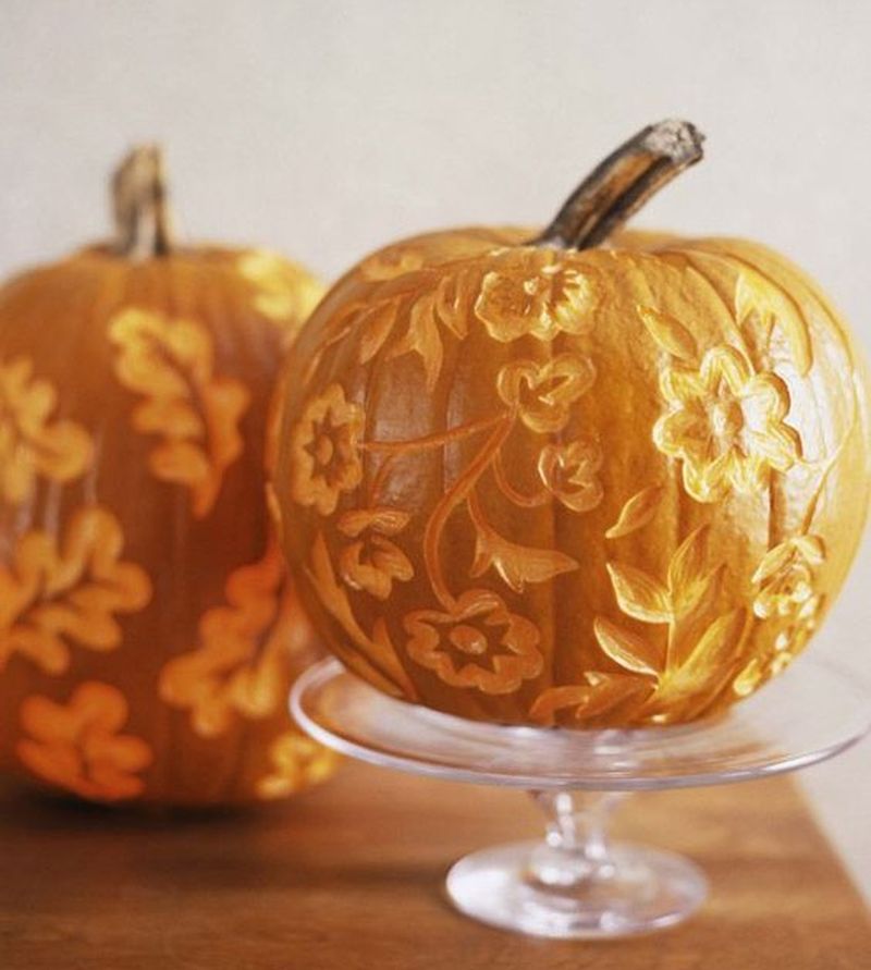 flower pumpkin carving patterns